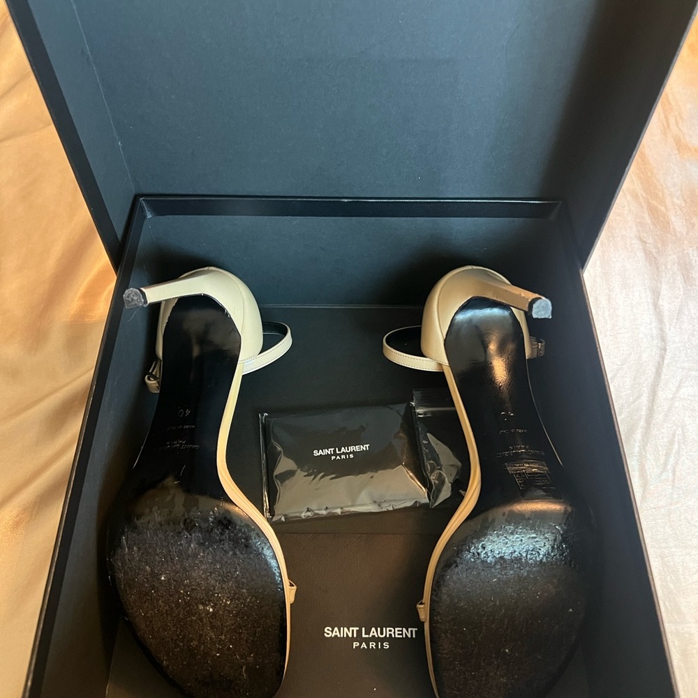 Saint Laurent Tan Nude Women's Shoes 40 - Picture 2 of 6